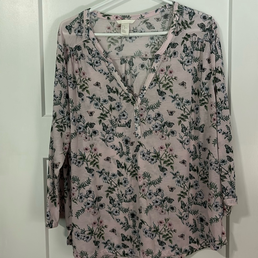 H&M XL tunic style top pink